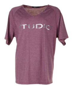 Aubergine melange Studio Gym T-shirt