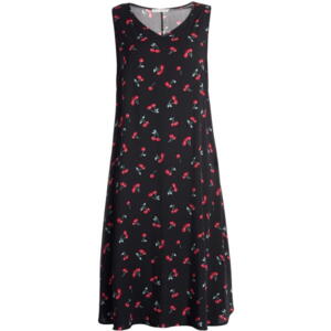 Sort kjole med røde kirsebær - Studio