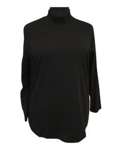 Sort langærmet turtleneck T-shirt - Handberg