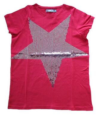XGirlz - Rød T-shirt m. palietter