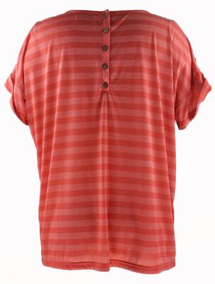 Deluca T-shirt (Coral stribet)