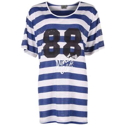 Veto T-shirt med "88" print (Blå/Hvid)