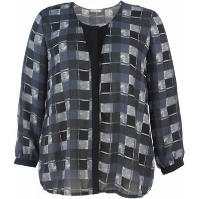 Gozzip sort/grå mønstret skjorte (L/Æ)