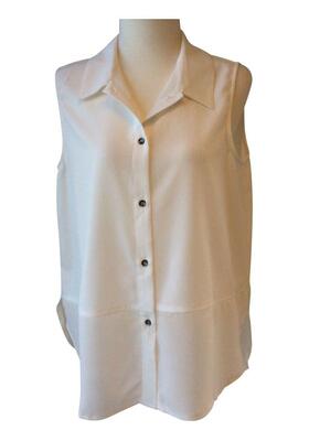 OneMore ærmeløs skjorte-top (Off White)