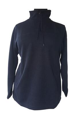 Handberg Sweat-strik m. lynlås i halsen (Navy)