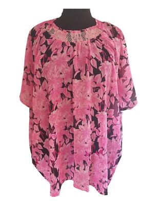 Zalina oversize tunika (Pink/Sort)