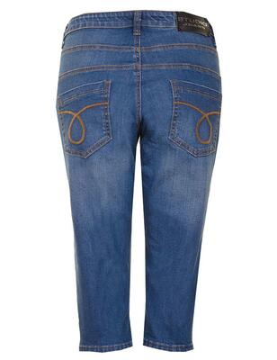 Blå capri jeans m. let stenvask (Fit 42 - Regular fit) - Studio