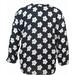 Sort Studio bluse m. hvidt blomster print